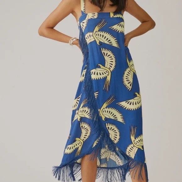 Farm Rio X Anthropologie Fringe Dress - Sz. L - Picture 5 of 16